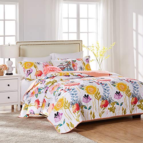 Watercolor Dream Quilt Set, 3-Piece King/Cal King