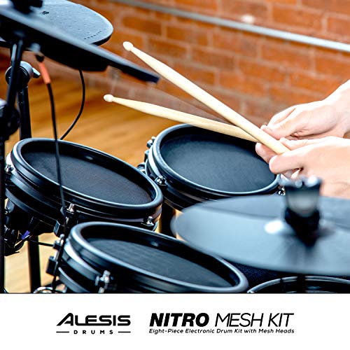 Electric Drum Set with USB MIDI Connectivity, Mesh Drum Pads, Kick Pedal