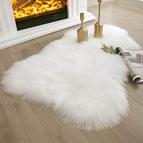 Ultra Soft Faux Sheepskin Fur Rug White Fluffy Area Rug Shag Rug Carpets