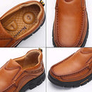 VENSHINE Mens Loafers Slip On Casual Leather Walking Dress Shoes