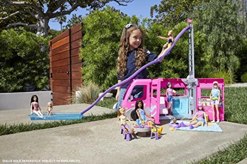 Barbie Camper, DreamCamper Toy Playset with 60+ Barbie Accessories and Furniture