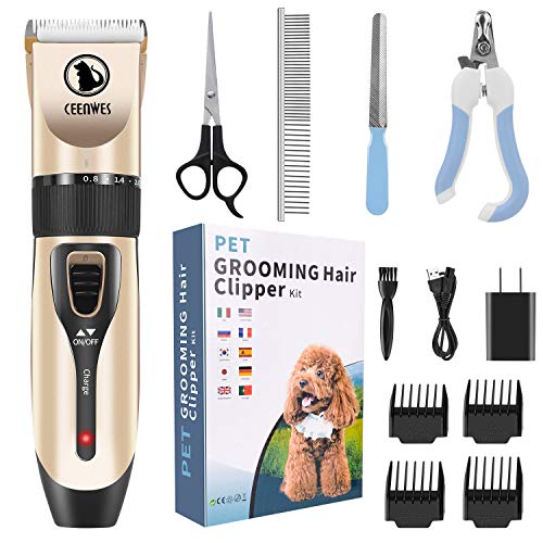 Cordless Pet Grooming Clippers Professional Pet Hair Clippers