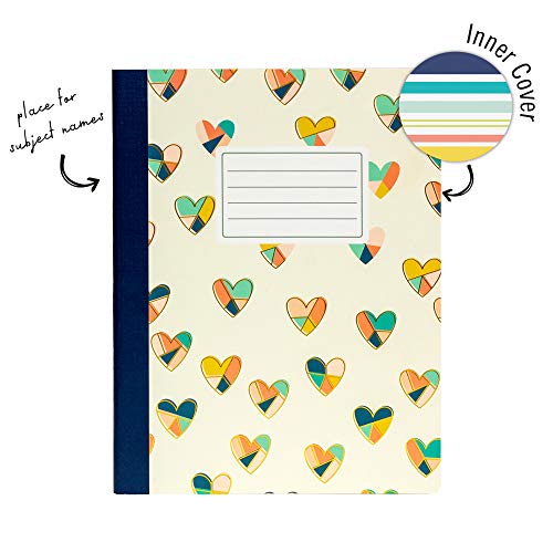 3-Pack Composition Notebook 70 Premium 80 GSM Ruled Sheets, Multi-Color