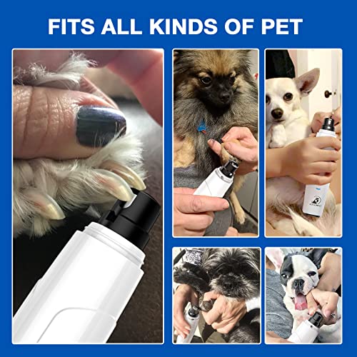 Dog Nail Grinder, Upgraded Cat Dog Nail Trimmers Super Quiet Dog Nail Clipper