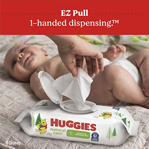 Huggies Natural Care Sensitive Baby Diaper Wipes, Unscented, Hypoallergenic