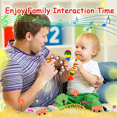 Wooden Percussion Instruments Set for Kids Baby with Xylophone