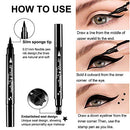 LemonSac 4 Pcs Double-sided Liquid Eyeliner Pencil Pen, with Eye Makeup Stamp