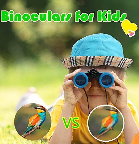 Kids Binoculars Shock Proof Toy Binoculars Set for Age 3-12 Years Old Boys Girls