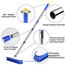 Long Handle Scrub Brushes for Cleaning, 2-in-1 Stiff Bristle Shower Cleaning Brush