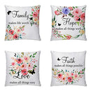 Muuyi Flower Pillow Covers 18x18 Pillow Protector Decorative Throw Pillows Decor