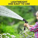 Metal Water Hose 100 ft - Stainless Steel Water Hose with 2 Nozzles, Lightweight,