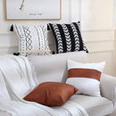 Boho Throw Pillow Covers 18 x 18 Set of 4 - Modern Stripe Geometric