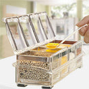 Aogist Kitchen Spice Pots, 4 Piece Clear Seasoning Box