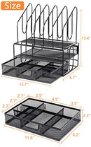 Desk Organizers and Accessories Storage, Desktop File Organizer with Drawer & Paper Tray