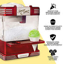 Countertop Snow Cone Maker Makes 20 Icy Treats, Includes 2 Reusable Plastic Cups