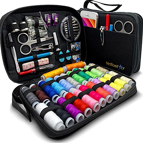 Sewing Kit for Adults and Kids - 100 Sewing Supplies and Accessories, 24-Color Threads