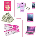 16 Pcs American 18 Inch Doll Suitcase Luggage Travel Set for Girl 18" Doll Travel Carrier