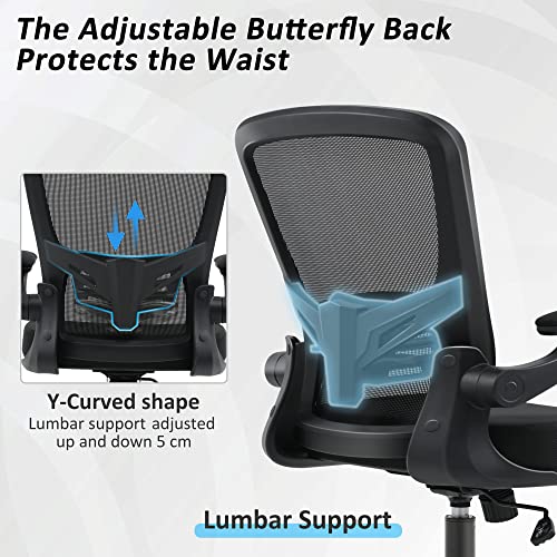 Ergonomic Desk Chair with Adjustable Height and Lumbar Support Swivel