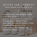 Sea Salt, Jasmine, Wood, Cream Scented Soy Candles for Home | 9oz Clear Jar,
