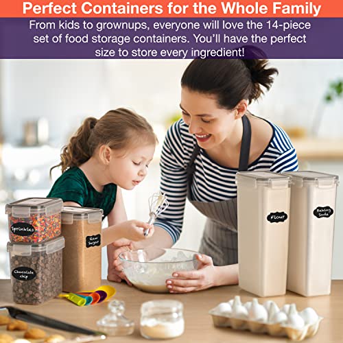 Airtight Food Storage Containers –14 Pack Kitchen Organization Set for Pantry