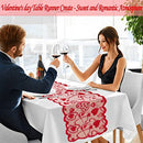 Valentines Table Runner Red Heart Print Valentines Day Decorations 13x72 inches