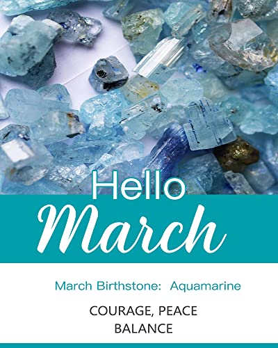 March Birthstone Jewelry, Aquamarine Necklace, March Birthstone Necklace