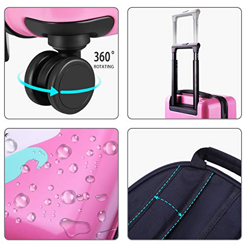 Unicorn Kids Luggage, Girls Carry on Suitcase W/ 4 Spinner Wheels