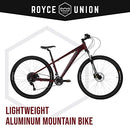 Lightweight Aluminum Mountain Bike (Wine), 19 Inch Frame, 22 Speed