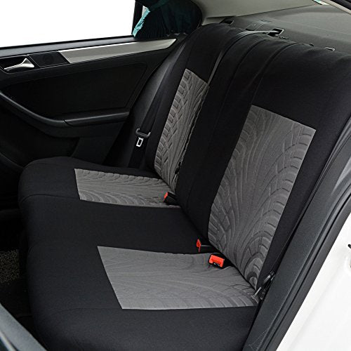 Car Seat Covers Full Set, Front Bucket Seat Covers with Split Bench Back Seat Covers