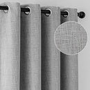 Blackout Window Curtains for Bedroom Living Room, Textured Faux Linen Curtains