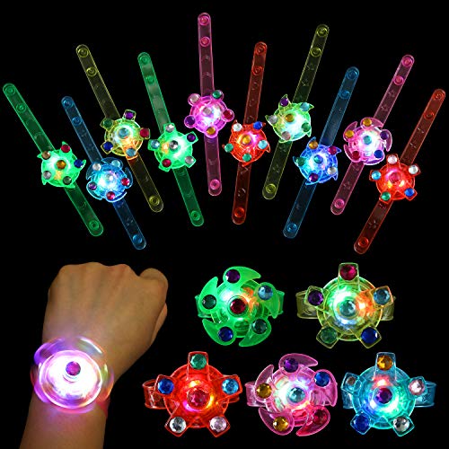Kids Party Favors 24 pack Goodie Bag Stuffers LED Light Up Fidget Bracelet