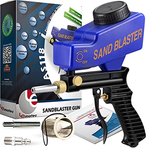 Portable Sand Blaster Gun Kit, Multipurpose Sandblasting Tool