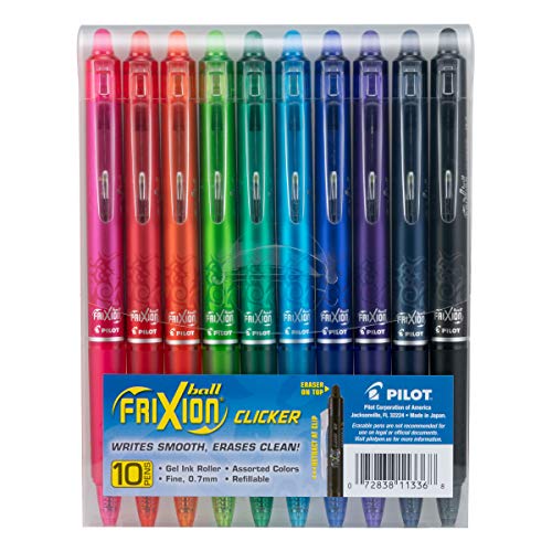 PILOT FriXion Clicker Erasable, Refillable & Retractable Gel Ink Pens