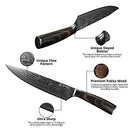 5 Knife Block Set - Pro Kitchen Knife Set Ultra Sharp High Carbon Stainless Steel