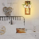 Rustic Wall Sconces Mason Jar Sconces Handmade Wall Art Hanging Design with Remote Control
