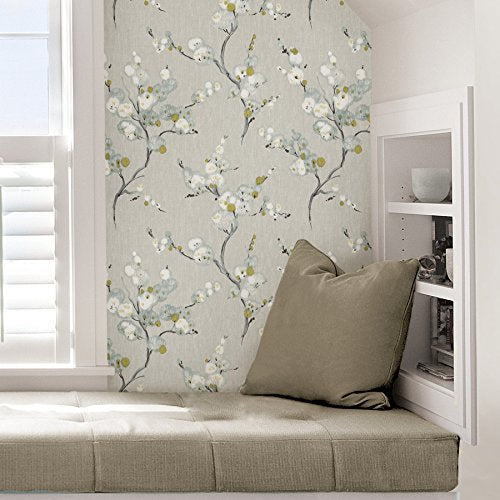 NuWallpaper NU2679 Mirei Peel & Stick Wallpaper, Grey