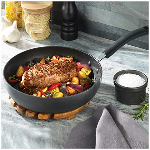 Dishwasher Safe Cookware Fry Pan with Lid Hard Anodized Titanium Nonstick, 12-Inch