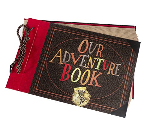 Our Adventure Book Scrapbook Pixar Up Handmade DIY Family Scrapbooking  Album with Embossed Letter Cover Retro Photo Album 
