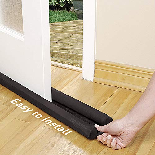 Twin Door Draft Stopper Weather Stripping Window Breeze Blocker Adjustable Door