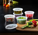 Plastic Deli Food Storage Containers with Airtight Lids [12 oz. - 48 Sets]