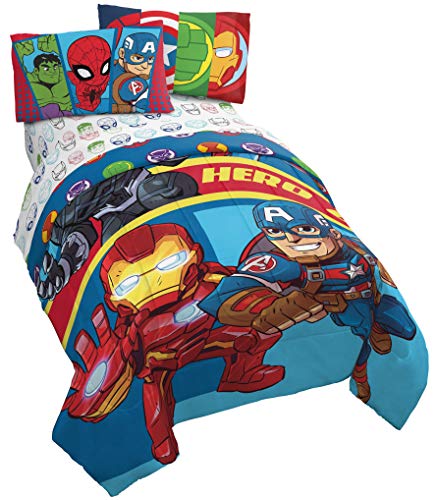 Marvel Super Hero Adventures Double Team 4 Piece Twin Bed Set