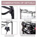 Wine Rack with Glass Holder, Wine Racks Countertop, Metal Wine Glass Holder