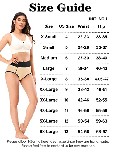 Women's High Waisted Cotton Underwear Soft Breathable Postpartum Panties