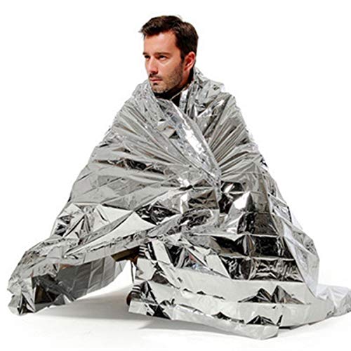 Emergency Mylar Thermal Blanket (4 Pack) Space Blankets for First Aid Kit