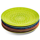 Dinner Plates, Set of 6 Porcelain Plates, 10.5 Inch Diameter