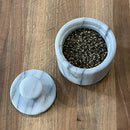 Marble Salt Cellar, White 3" x 3"