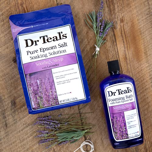 Epsom Salt Soaking Solution and Foaming Bath with Pure Epsom Salt Combo Pack