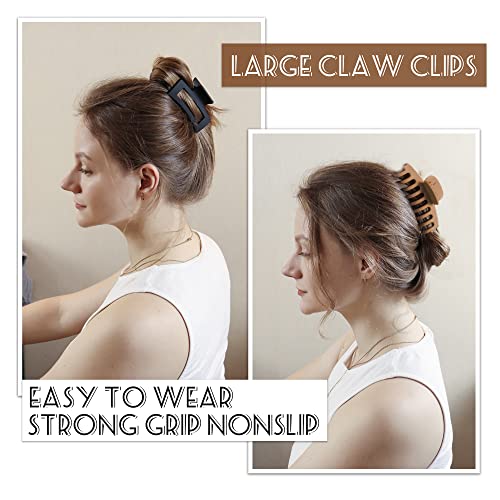 Large Claw Clips For Thick Hair, Big Hair Clip For Thin Hair, Girls' Hair Clips Claw, Neutral