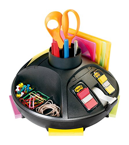 Rotary Organizer, Black, Keep your desk organized with this convenient desk organizer