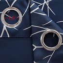 Grommet Blackout Curtains 63 Inches Long Thermal Insulated Tree Branches Pattern